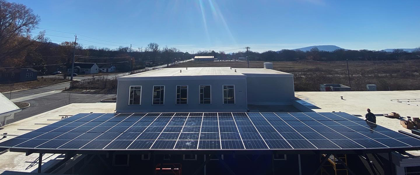 Large Solar Panels on Flat Roof
